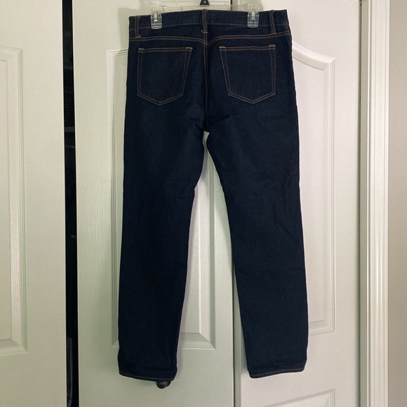 J. Crew Merchantile Men's 33x30 Dark Blue Slim Jeans - Picture 2 of 4